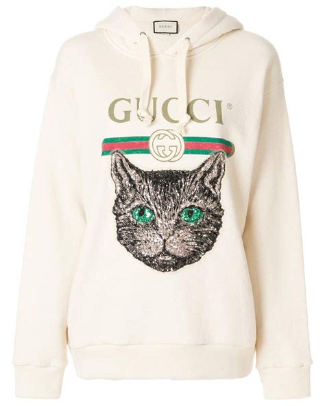 black and white gucci sweatshirt|Gucci cat hoodie black.